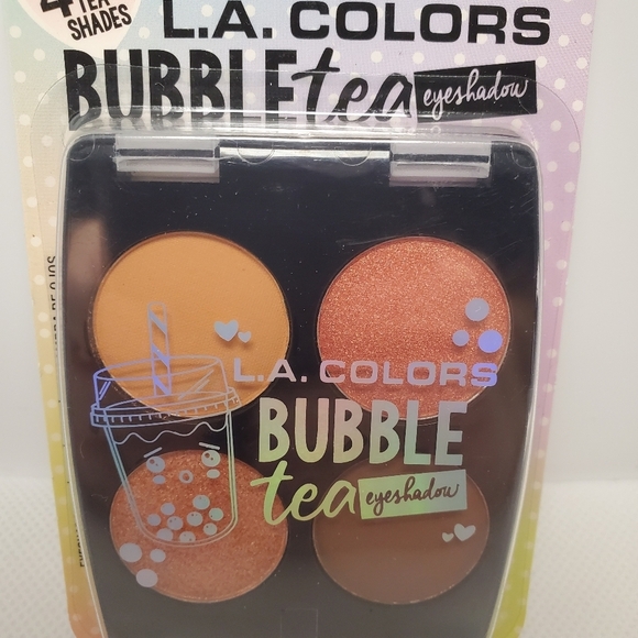 L.A. COLORS “Bubble Tea” Eyeshadow (Peachy Shimmer) Orange - Picture 2 of 3